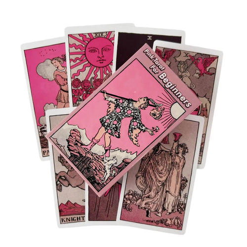 Pink Rider Tarot Cards Game for Beginners Divination Deck English