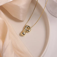 Name Bubble Letter Initial Necklaces Luxury Waterproof Gold Plated Balloon 26 Letter Jewelry Unisex KESLEY