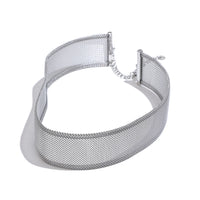 Yhpup 26mm Stainless Steel Temperamental Wide Statement Choker