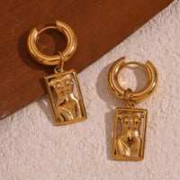 Body Sculpture Charm Earrings 18K Gold Plated Waterproof Hypoallergenic KESLEY