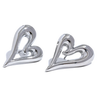 Yhpup 316l Stainless Steel Heart Love Hollow Stud Earrings Prevent
