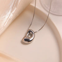 Bubble Initial Letter Necklace Silver Tarnish Free Luxury Waterproof Jewelry KESLEY Name Necklaces Unisex