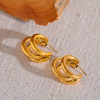 Yhpup New Stainless Steel Accessories Statement Gold Color Metalic