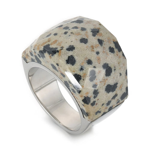 Bohemian Colorful Natural Stone Ring For Women Gold Silver Color