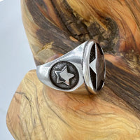 STAR Ring Five Pointed Star Ring 316L Stainless Steel Jewelry Signet Style Rings for Men and Women Jewelry Waterproof Hypoallergenic