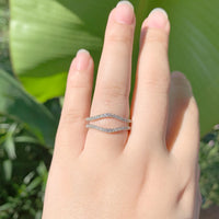 925 Sterling Silver Curved Wedding Bands for Women Ring Enhancer Guard