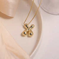 Name Bubble Letter Initial Necklaces Luxury Waterproof Gold Plated Balloon 26 Letter Jewelry Unisex KESLEY