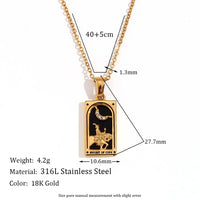 KESLEY  Original New Tarot Queen Lover Magician Moon Necklace Waterproof Hypoallergenic Jewelry