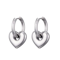 Star Charm Hoop Earrings Waterproof Chunky Classic Stainless Steel Heart Hoop Earrings KESLEY