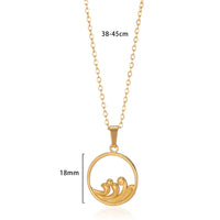 Pendant Necklaces 18K Gold Plated Waterproof Jewelry Stainless Steel Necklaces For Women Pendants