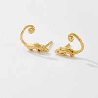 KESLEY 925 Sterling Silver Lizard Ear Studs for Women Stud Earring Tiny Stud Earrings Luxury Waterproof Hypoallergenic