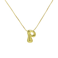 Name Bubble Letter Initial Necklaces Luxury Waterproof Gold Plated Balloon 26 Letter Jewelry Unisex KESLEY