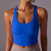 Nylon Sexy Women's Sports Bra Top Women Tight Elastic Gym Sport Yoga KESLEY Crop Top