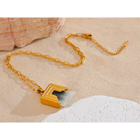 Yhpup Fashion Creative Waterproof Artificial Stone Pendant Necklace