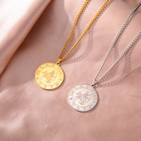 Zodiac Necklaces 12 Constellations Pendants Necklace For Women Men Stainless Steel Jewelry