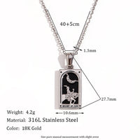 KESLEY  Original New Tarot Queen Lover Magician Moon Necklace Waterproof Hypoallergenic Jewelry