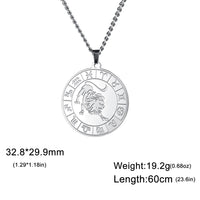 Zodiac Necklaces 12 Constellations Pendants Necklace For Women Men Stainless Steel Jewelry