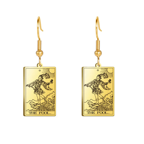 Tarot Card Hook Earrings KESLEY Unisex Psychic Jewelry Gifts