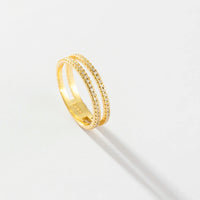 ANDYWEN 925 Sterling Silver Two Circle Pave Enternity Rings Gold Rock