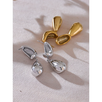 KESLEY Ball Earrings Dome Drop Style Waterproof Charm Stainless Steel Water Drop Teardrop Dangle Earrings