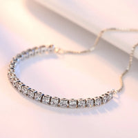 Tennis Bracelet Adjustable Casual 925 Cubic Zirconia Tarnish Free women's Jewelry