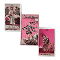 Pink Rider Tarot Cards Game for Beginners Divination Deck English