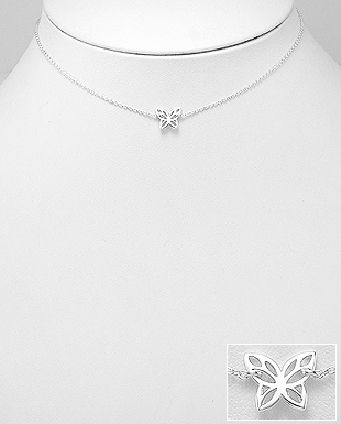 Butterfly Choker in Sterling Silver, butterfly jewelry, butterfly necklace, chokers, sterling silver choker*, festival jewelry, blogger style, influencer jewelry by KesleyBoutique.com, Girlwith3jobs.com
