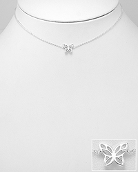 Butterfly Choker in Sterling Silver, butterfly jewelry, butterfly necklace, chokers, sterling silver choker*, festival jewelry, blogger style, influencer jewelry by KesleyBoutique.com, Girlwith3jobs.com