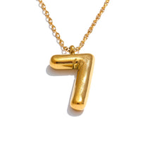 Yhpup Wholesale Stainless Steel Thick Numeral Pendant Necklace 18k PVD