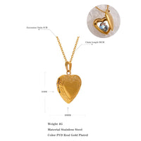 KESLEY Heart Stainless Steel Pendant Drop Necklace  Waterproof Friend