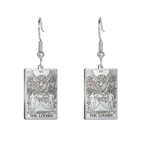 Tarot Card Hook Earrings KESLEY Unisex Psychic Jewelry Gifts