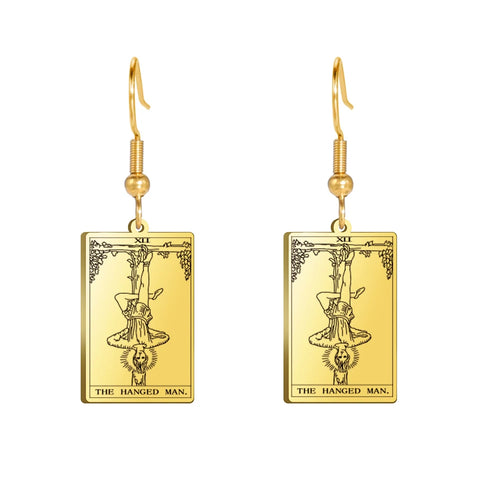 Tarot Card Hook Earrings KESLEY Unisex Psychic Jewelry Gifts