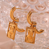 Body Sculpture Charm Earrings 18K Gold Plated Waterproof Hypoallergenic KESLEY