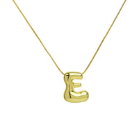 Name Bubble Letter Initial Necklaces Luxury Waterproof Gold Plated Balloon 26 Letter Jewelry Unisex KESLEY