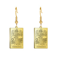 Tarot Card Hook Earrings KESLEY Unisex Psychic Jewelry Gifts