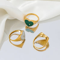 Heart Ring Gold Plated Waterproof Tarnish Free Hypoallergenic KESLEY Jewelry Enamel Color