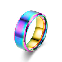 6 Colors Classic 8mm Tungsten Mens Ring Surface Brushed Stainless