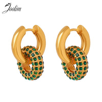 KESLEY Jewelry High Quality 18K Gold Plated Waterproof Earrings Fashion Luxury Chunky