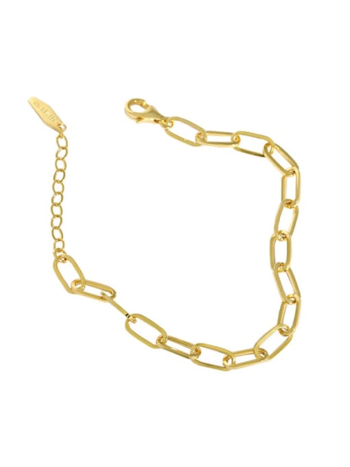 paper clip bracelet gold waterproof good quality 18k gold plated over sterling silver, gold vermeil designer inspired bracelets Kesley Boutique
