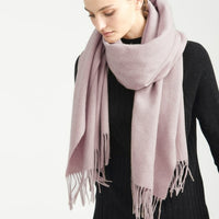 Solidlove 100% Wool Winter Scarf Women Scarves Adult Solid  Luxury