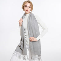 Solidlove 100% Wool Winter Scarf Women Scarves Adult Solid  Luxury