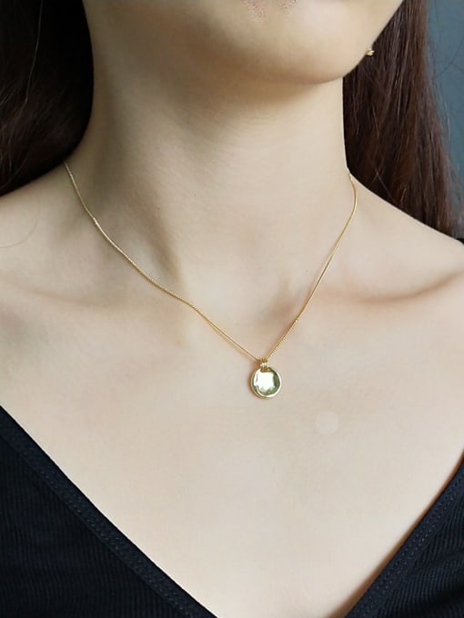 Travel Coin Necklace,  18k Gold Plated .925 Sterling Silver Necklace