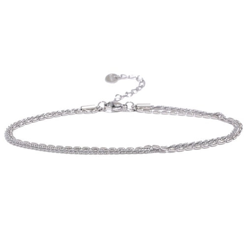 KESLEY Classic Double Layer Exquisite Chain Stainless Steel Stylish