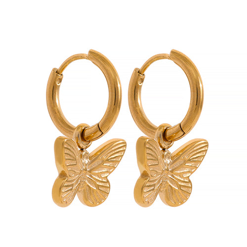 earrings, nice earrings, butterfly earrings, gold plated earrings, gold plated jewelry, dangle butterfly earrings, cute earrings, cheap earrings, cheap jewelry, viral jewelry, kesley jewelry 
