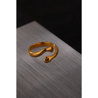 KESLEY New Design Embrace Ring Stainless Steel Jewelry For Women 18K Gold Plated Waterproof Luxury