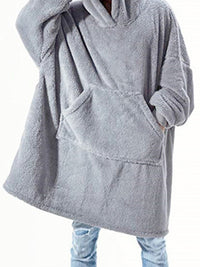 Long Sleeve Pocketed Hooded Lounge Top
