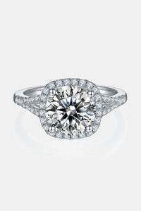 Princess Cut Engagement Affordable Diamond Simulation 3 Carat Moissanite Halo Ring