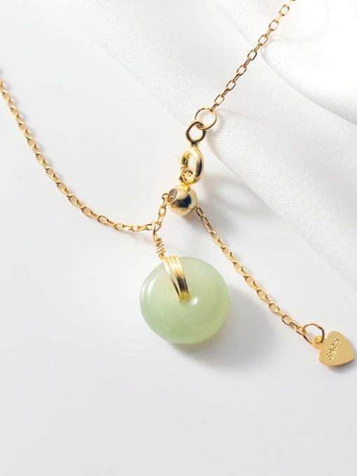jade necklace gold handmade waterproof lucky necklace for prosperity and money dainty unique necklaces that wont tarnish, unique gift ideas graduation and valentines gifts unisex, cute necklaces Kesley Boutique