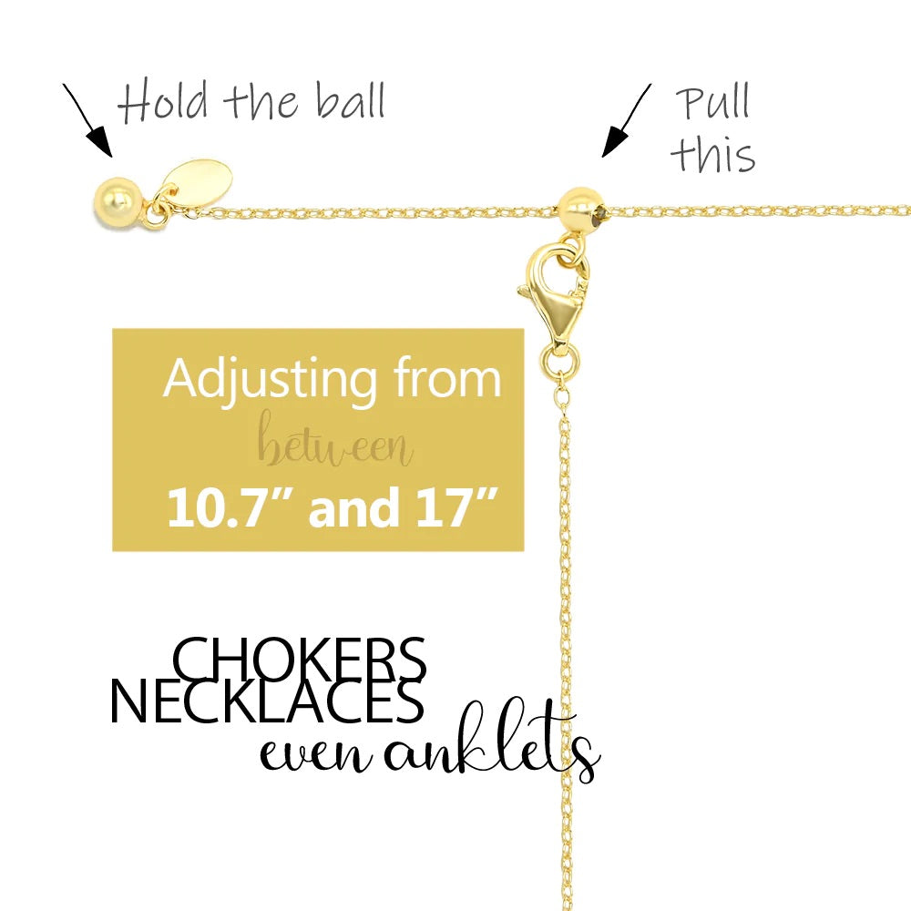 adjustable necklaces, sterling silver necklaces, chokers Kesley Boutique 