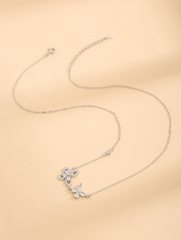 Butterfly Necklace Zircon 925 Sterling Silver
